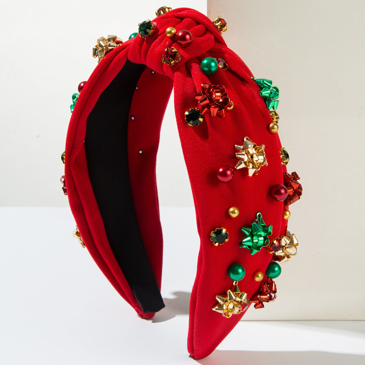 Wholesale Christmas Handmade Pearl Alloy Accessories Headband